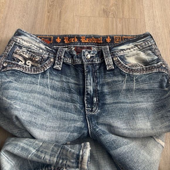 Rock revival Distressed Blue Jeans NWOT - Picture 6 of 10